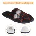 thumbnail image 3 of Balery Red Spider Pantuflas de Casa de Felpa Silenciosas con Diseño Estampado, Zapatillas Cómodas Antideslizantes de Algodón para Interior-Medium, 3 of 8