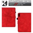 thumbnail image 3 of for iPad 10th Gen 10.9 inch 2022, Premium Luxury PU Leather Cover/Smart Folio with Dual Stand and Auto Sleep/Wake Function Case Cover with Pen Slot & Card Slots for iPad 10th Generation, Red, 3 of 7