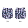 thumbnail image 5 of Picia Blue Skull Flower Pattern Women's 2 in 1 Athletic Running Shorts High Waisted Workout Casual Gym Sweat Shorts with Comfy Liner Zipper Pockets-XX-Large, 5 of 9