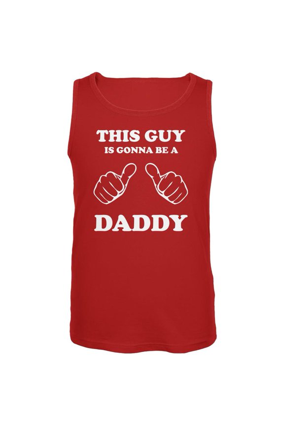 Father's Day This Guy is Gonna Be a Daddy Red Adult Tank Top - Large