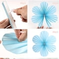 thumbnail image 7 of Slccxzc 9pcs Colorful Paper Flower Fan Set Hanging Party Wall Backdrop Decorations, 7 of 7