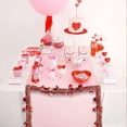 thumbnail image 5 of PMU Valentine’s Day Heart Tinsel Garland Red and White Metallic 9ft Pkg/6, 5 of 8