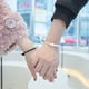 thumbnail image 5 of Colgante de pulsera corazón magnético para parejas | Corazón partido plateado con grabado de electrocardiograma | Conexión magnética | Charm versátil para pulsera o collar | 1 Pieza |, 5 of 6