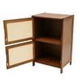 thumbnail image 4 of Miumaeov Bamboo Nightstand 2 Drawers Bedroom Furniture Bedside Cabinet Rattan Pattern End Table Sofa Side Table, 4 of 24