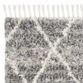 thumbnail image 5 of SAFAVIEH Melrose Bristol Geometric Diamonds Shag Area Rug, Grey/Ivory, 5'3" x 7'6", 5 of 7