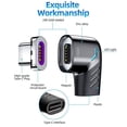 thumbnail image 4 of Adaptador USB magnético C (paquete de 2) conector tipo C soporte de ángulo recto Afortunado Sencillez, 4 of 5