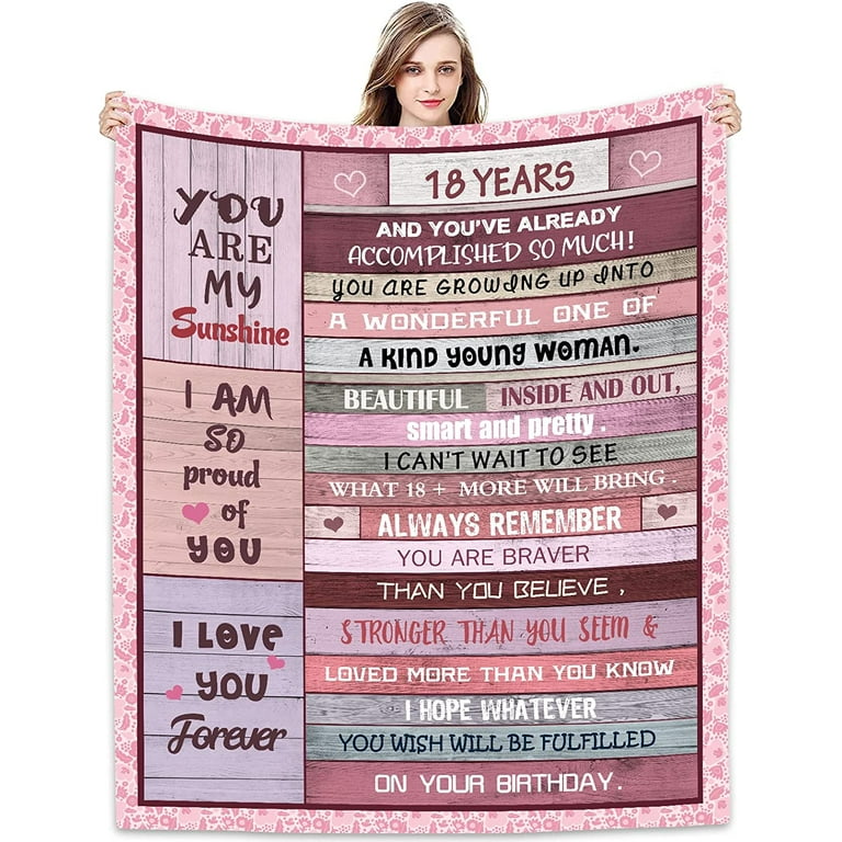 18 Year Old Girl Birthday Gifts, 18th Birthday Decorations Blanket
