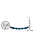 thumbnail image 2 of Dazzlingrock Collection 12.00 CT 14K Round Cut Real Blue Diamond Ladies Tennis Bracelet, White Gold, 2 of 5