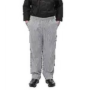 UNF-4KXL Relaxed Fit Houndstooth Chef Pants with Elastic Waistband and Drawstring, 65/35 Poly-Cotton Blend Chef Button Cook Trousers, Unisex Chef Uniform Apparel, Cargo Baggy Pants (XL)