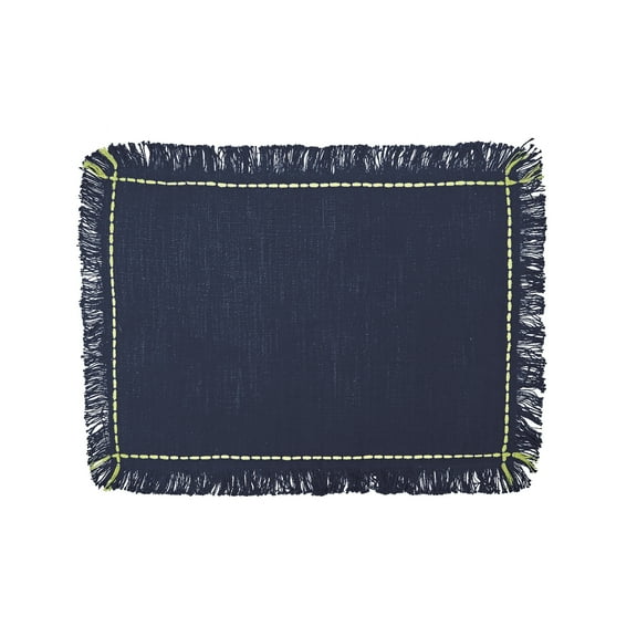 Cheryl Indigo Quilted Placemats Set of 6, 13" x 19"