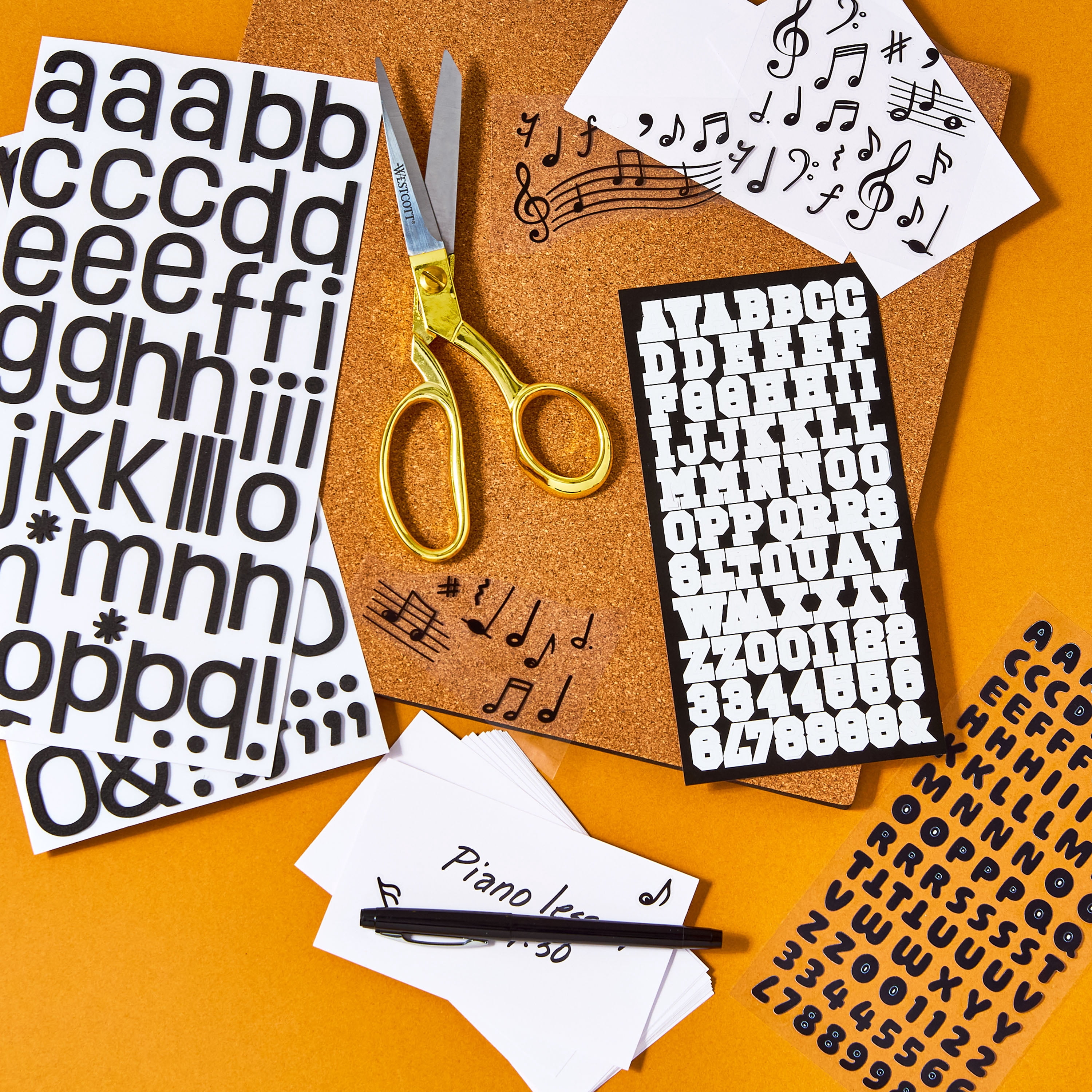 Hello Hobby White Print Block Alphabet Stickers, 79 Count