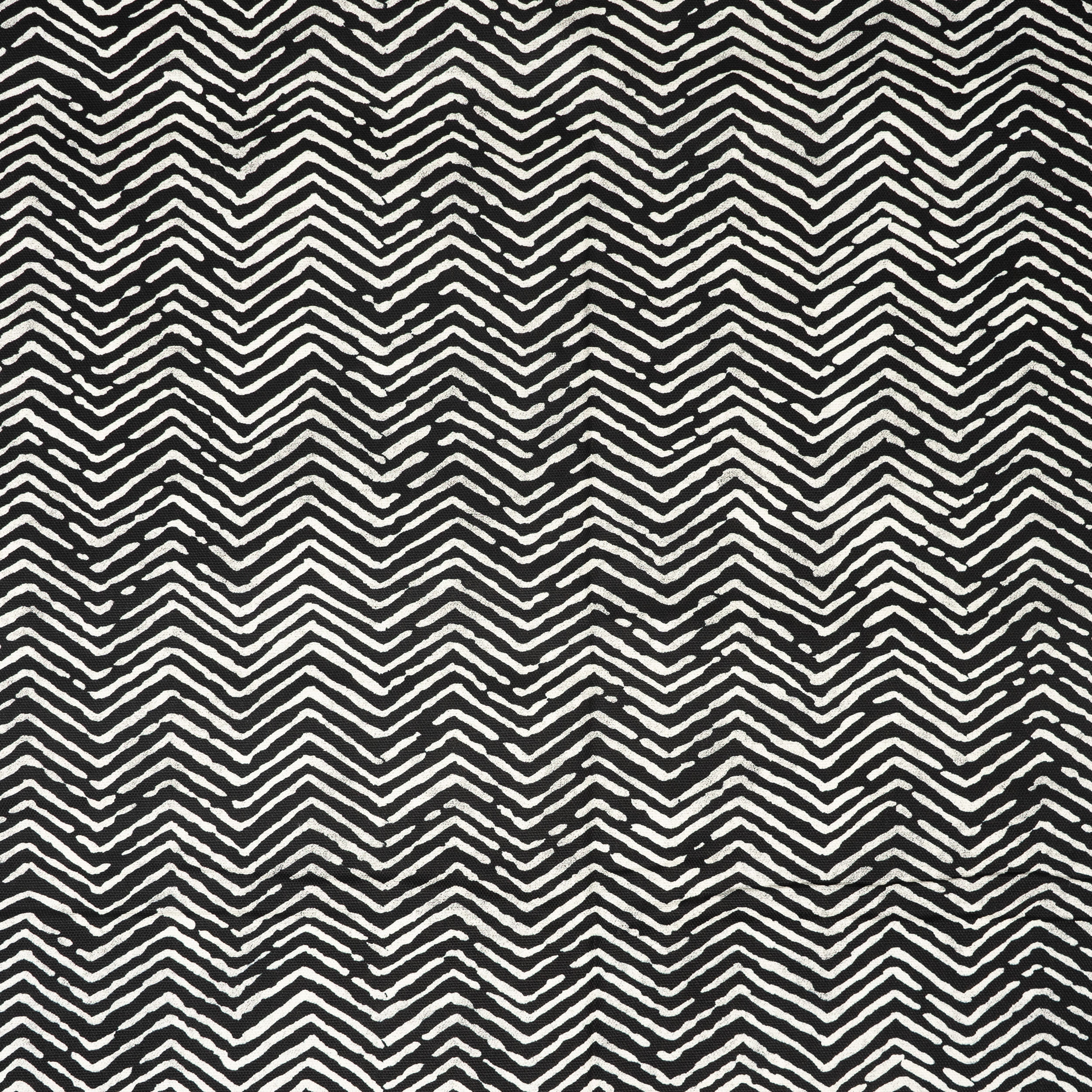 Waverly Inspirations 2 Yard Cut 100% Cotton Duck Print Fabric Herringbone Black, 45" Wide for Quilting & Sewing