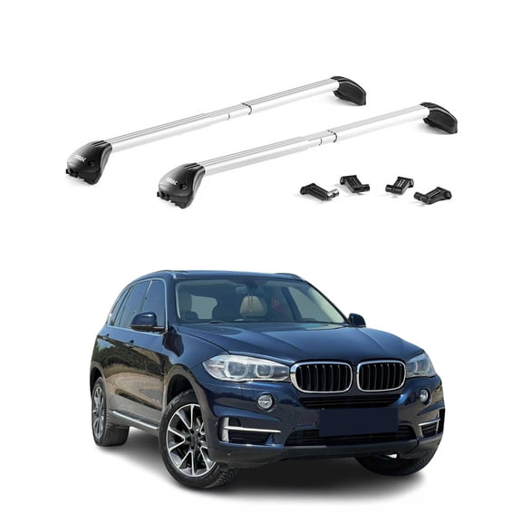OMAC Roof Rack Cross Bars for BMW 3 Series G21 Wagon 2019-2022 Alu Silver Grey 2X