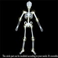 thumbnail image 5 of BNNG 90cm Halloween Skeleton Luminous Skull - Giant Skeleton Decoration Full Body Glow-in-The-Dark Hanging Skeleton for Halloween Decorations Outdoor Yard Garden Haunted House Party, 5 of 9