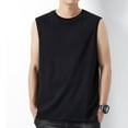 thumbnail image 4 of Leesechin Men's Tank Top Sleeveless Tee Round-Neck Summer Tshirt Loose Fit, 4 of 4