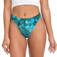 thumbnail image 1 of Fotbe Square Glass Mosaic Tanga Sin Costuras para Mujer con Estampado – Panties Invisibles, Transpirables y Cómodos para Uso Diario-X-Small, 1 of 6