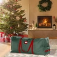 thumbnail image 4 of Sac de Rangement Roulant Premium en Toile Conteneur de Sacs Résistant aux Déchirures pour Noël Vacances Vert, 4 of 9