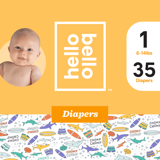 Hello Bello Diapers Beach Bums Size 1 35ct Walmart Com Walmart Com