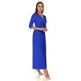 thumbnail image 2 of SR Women's Casual Wrap Floor Length Maxi Dress, 3X, Royal, 2 of 5