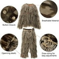 Clearance！5 In 1 Ghillie Suit,3D Camouflage Hunting Apparel ,Cosplay