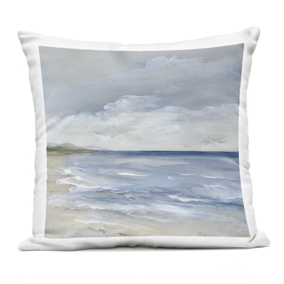 Stupell Industries Stormy Beach Landscape Design by Nan Outdoor Printed Pillow
