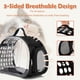 thumbnail image 2 of Transportín transparente para gatos, bolsa portátil para transportar gatos pequeños, transportadores plegables de lados suaves para mascotas para viajes de perros pequeños y gatitos (albaric, 2 of 5