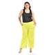 thumbnail image 2 of Pantalon pierna ancha Roman Fashion /Tallas Extras, 7045 (Lima) verde lima 36, 2 of 7