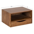 thumbnail image 2 of Kate and Laurel Hutton Modern Floating Shelf, 12.5 x 10 x 7, Rustic Brown, Farmhouse Floating Desk For Storage and Display, 2 of 8