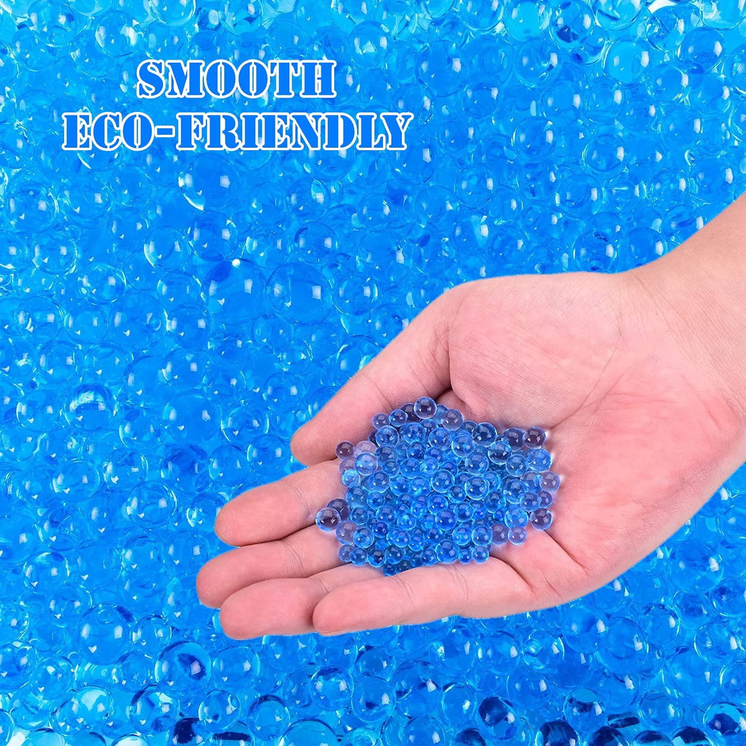 Adofi Water Balls Beads Refill Ammo (7-8 mm, 6 Pack, 10000 Pieces Per Pack),Gel Splater Ball Blaster Bullets Made of Non-Toxic Eco Friendly Water Ball Compatible with Gel Ball Blaster Toy
