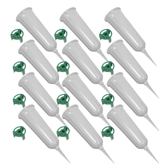 Homoyoyo Plastic Memorial Vase Set with Cone Design for Graveyard Floral Arrangements and Outdoor Cemetery Decoration