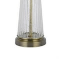 thumbnail image 4 of 31 Inch Table Lamp Set of 2, White Shade, Tapered Glass Body, Metal Base, 4 of 6