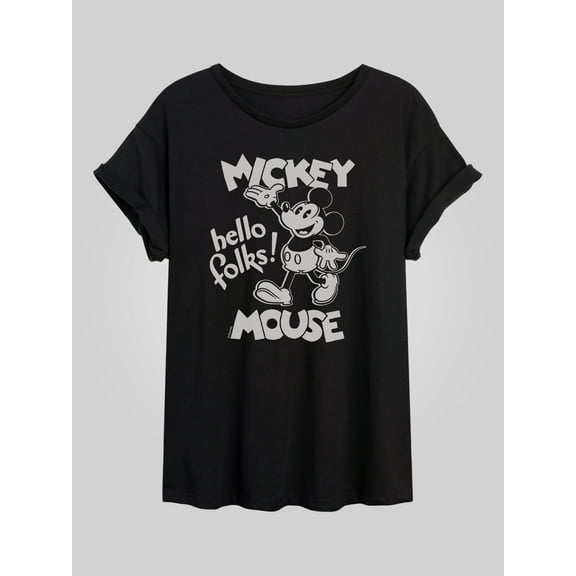 Mickey & Friends - Mickey Mouse Hello Folks - Women's Oversized T-Shirt