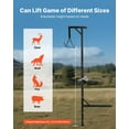 thumbnail image 6 of Deer Hoist & Game Processor with Truck Hitch Mount 400 lb Load, 360-Degree Swivel Shaft, Adjustable Height, Winch and Gambrel Included for Easy Skinning and Cleaning in The Field, 6 of 10