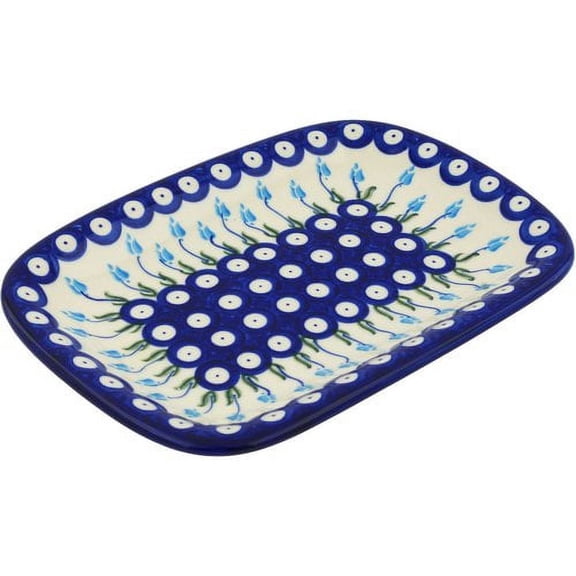Polmedia Floral Peacock Platter