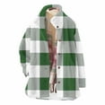 thumbnail image 3 of ZUKMRJPC Women's Long Plaid Jacket Oversized Lapel Button Down Mid Long Fleece Overcoat Casual Warm Winter Coats with Pockets, 3 of 7