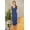 Blue, variant on Ribbed Back Slit Bodycon Midi Dress