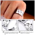thumbnail image 4 of MasteelfCA 1 Pce Bague en Acier Inoxydable Mode Bijou Doigt Exquis Décoration Rétro, 4 of 8