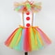 thumbnail image 4 of Disfraz de Pennywise de payaso espeluznante de Halloween para niños, ropa elegante para fiesta de carnaval, vestido con tutú de Joker de circo y arcoíris para niñas pequeñas, 4 of 5