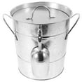 thumbnail image 5 of MLINS Galvanized Iron Bucket with Lid for Storage Use Silver Color Suitable for Various Scenes 10.5x14.5 Inches, 5 of 8
