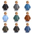 thumbnail image 2 of Zecgelong Kids Boys Girls Solid Coat Hooded Jacket Toddler Windproof Zipper Outwear, 2 of 7