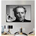 thumbnail image 2 of Cuadro de pared con fotografía de Jack Nicholson, decoración artística, póster de cigarros de Jack Nicholson, impresiones artísticas de pared, pinturas en lienzo en blanco y negro, 2 of 5