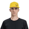 thumbnail image 4 of ZICANCN Alphabet Q Pattern Baseball Caps, Trucker Hats for Men And Women, Adjustable Breathable Flat Caps, Yellow, 4 of 6