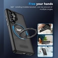 thumbnail image 5 of Dteck for Samsung Galaxy S25 Plus Case with 360° Rotatable Magnetic Stand, Compatible with Mag-Safe Military-Grade Protection Shockproof TPU+PC Matte Back Cover ,Black, 5 of 6