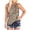 Brown, variant on Womens Leopard Print Tank Top Ladder Cutout Crew Neck Sleeveless Curved Hem Relaxed Cheetah Print Design Tank Tops