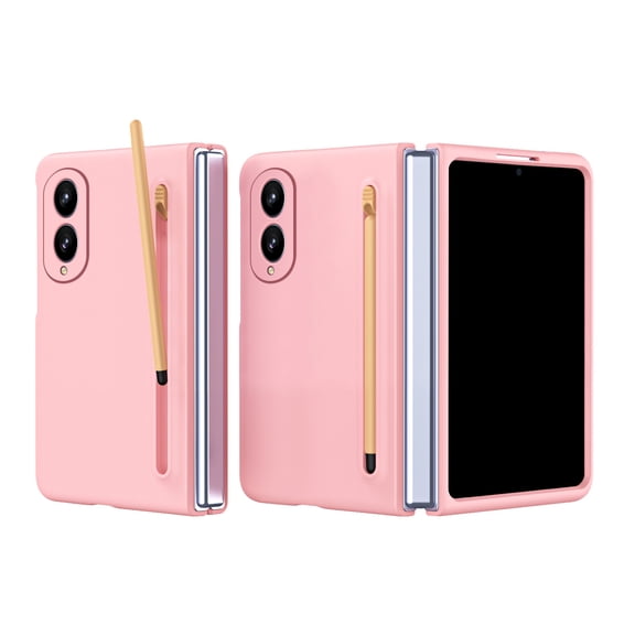Lunvic Case for Samsung Galaxy Z Fold8, Pop-Up Stylus Pen Slot with Pen, Skin-Feel Matte Hard PC Slim Protective Cover, Pink