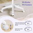 thumbnail image 5 of Hoffree Kids Desk Chair with Flipped Arms Wheels Ergonomic Study Chair with Footrest Adjustable Height Rolling Desk Chair for Teens Boys Girls in Study Room Purple, 5 of 10