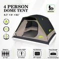 thumbnail image 2 of Tienda de campaña Happy Travel para 4 personas con forma de cúpula impermeable, 2 of 9