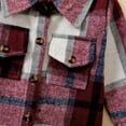 thumbnail image 6 of GYRATEDREAM 0-5T Little Kids Toddler Baby Boy Girl Shirt Jacket Plaid Long Sleeve Button Down Fall Flannel Shacket Coat Tops, 6 of 9