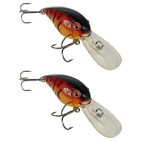 UPC: 0850023535559 | Tackle HD 2-Pack  Lipped Crankbait Fishing Lure  3.25-inch  Red Craw