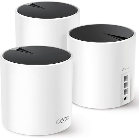 Deco X55 AX3000 WiFi 6 Mesh System - Covers up to 6500 Sq.Ft Replaces Wireless Router and Extender 3 Gigabit Ports per Unit Supports Ethernet Backhaul Deco X55(3-Pack)